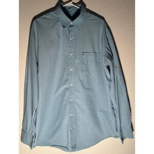 IZOD Men's Light Blue Button-Down Dress Shirt - XL